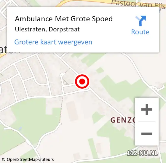 Locatie op kaart van de 112 melding: Ambulance Met Grote Spoed Naar Ulestraten, Dorpstraat op 5 december 2013 07:43