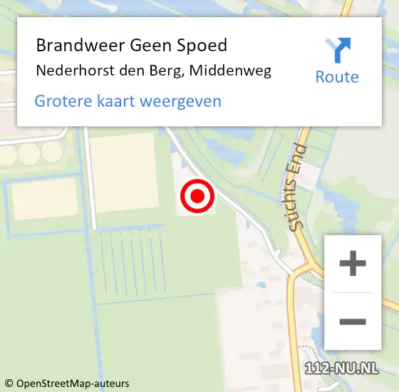 Locatie op kaart van de 112 melding: Brandweer Geen Spoed Naar Nederhorst den Berg, Middenweg op 2 februari 2016 20:00