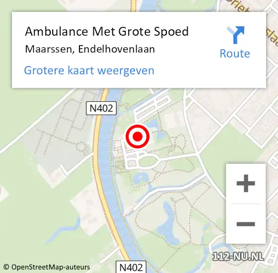 Locatie op kaart van de 112 melding: Ambulance Met Grote Spoed Naar Maarssen, Endelhovenlaan op 3 februari 2016 08:45