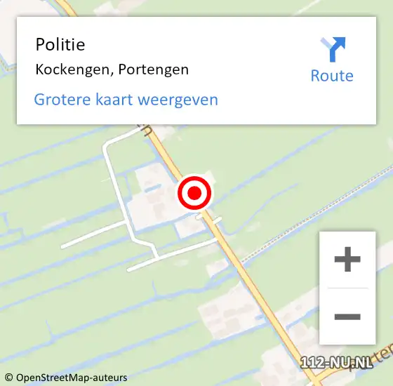 Locatie op kaart van de 112 melding: Politie Kockengen, Portengen op 3 februari 2016 16:47