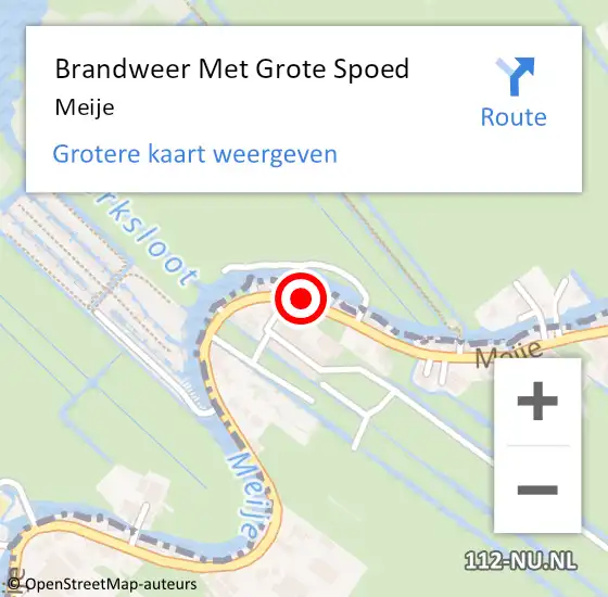 Locatie op kaart van de 112 melding: Brandweer Met Grote Spoed Naar Meije op 5 december 2013 10:34