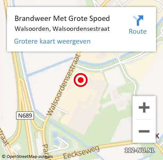 Locatie op kaart van de 112 melding: Brandweer Met Grote Spoed Naar Walsoorden, Walsoordensestraat op 4 februari 2016 04:17