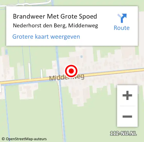 Locatie op kaart van de 112 melding: Brandweer Met Grote Spoed Naar Nederhorst den Berg, Middenweg op 4 februari 2016 13:30