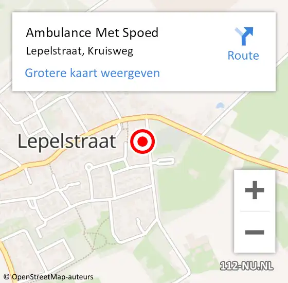 Locatie op kaart van de 112 melding: Ambulance Met Spoed Naar Lepelstraat, Kruisweg op 5 december 2013 11:59