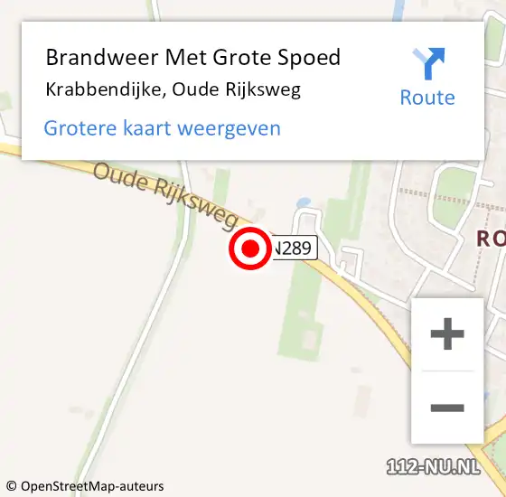 Locatie op kaart van de 112 melding: Brandweer Met Grote Spoed Naar Krabbendijke, Oude Rijksweg op 5 februari 2016 19:08