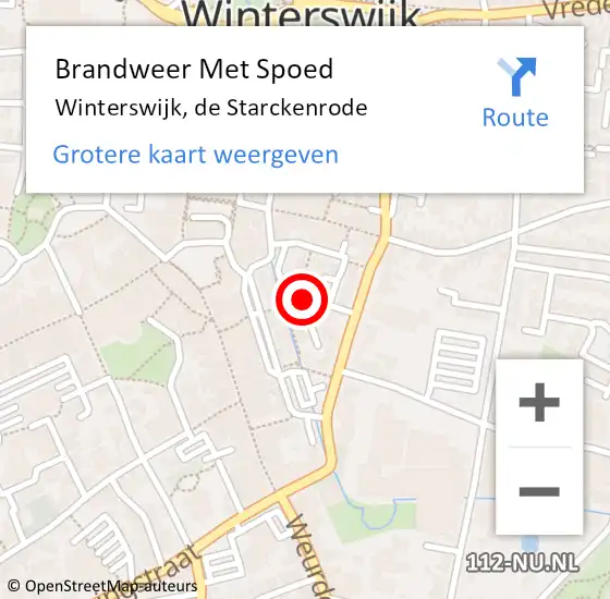 Locatie op kaart van de 112 melding: Brandweer Met Spoed Naar Winterswijk, de Starckenrode op 6 februari 2016 02:10