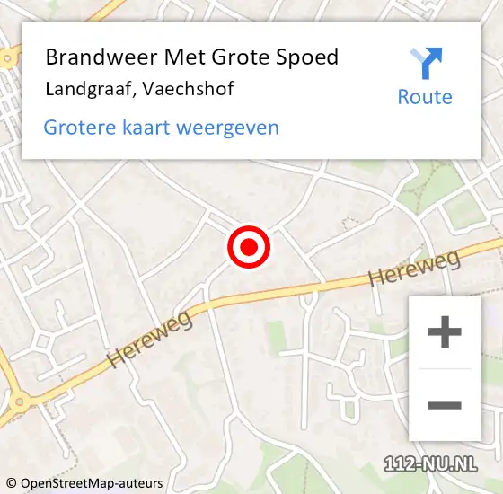 Locatie op kaart van de 112 melding: Brandweer Met Grote Spoed Naar Landgraaf, Vaechshof op 6 februari 2016 03:43