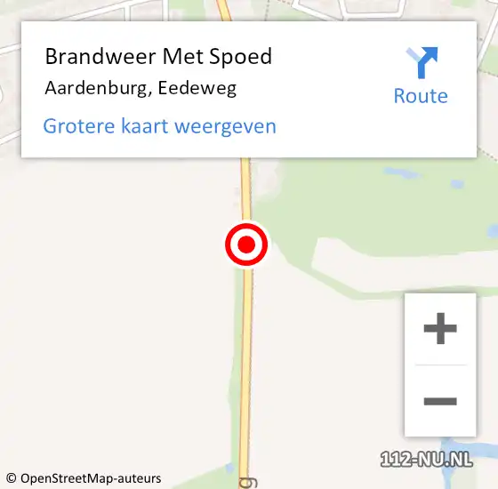 Locatie op kaart van de 112 melding: Brandweer Met Spoed Naar Aardenburg, Eedeweg op 6 februari 2016 08:33