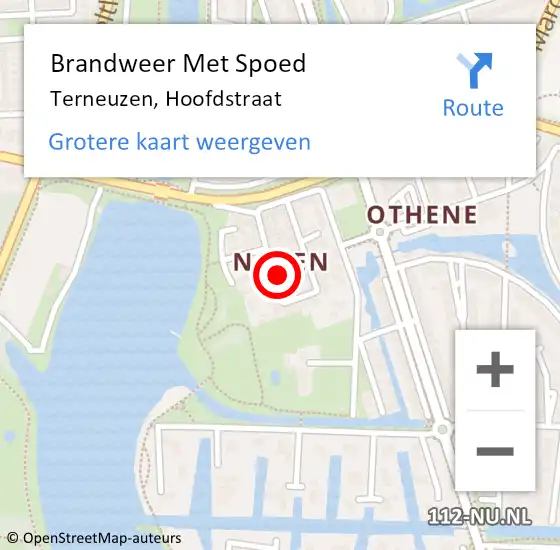 Locatie op kaart van de 112 melding: Brandweer Met Spoed Naar Terneuzen, Hoofdstraat op 7 februari 2016 19:37