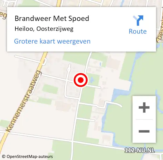 Locatie op kaart van de 112 melding: Brandweer Met Spoed Naar Heiloo, Oosterzijweg op 5 december 2013 15:59