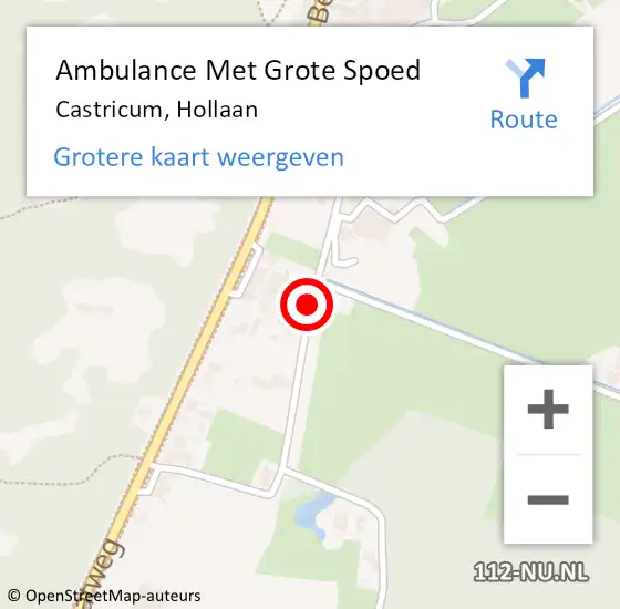 Locatie op kaart van de 112 melding: Ambulance Met Grote Spoed Naar Castricum, Hollaan op 8 februari 2016 15:46