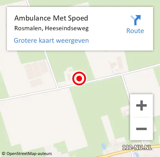 Locatie op kaart van de 112 melding: Ambulance Met Spoed Naar Rosmalen, Heeseindseweg op 8 februari 2016 20:34