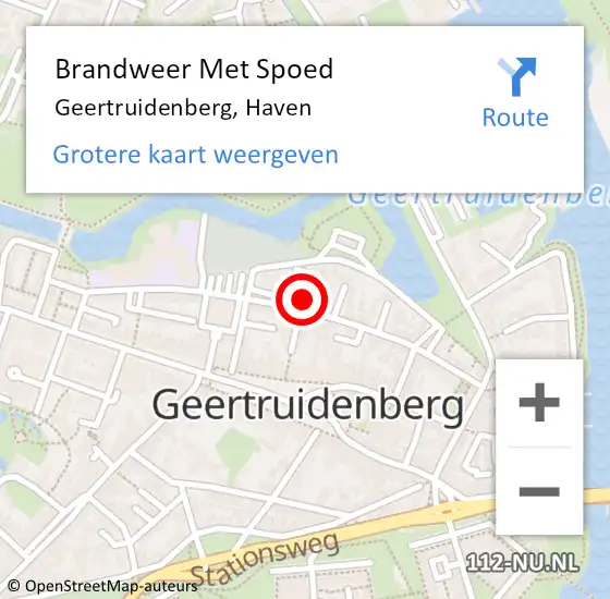 Locatie op kaart van de 112 melding: Brandweer Met Spoed Naar Geertruidenberg, Haven op 8 februari 2016 22:05