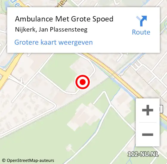 Locatie op kaart van de 112 melding: Ambulance Met Grote Spoed Naar Nijkerk, Jan Plassensteeg op 5 december 2013 17:28