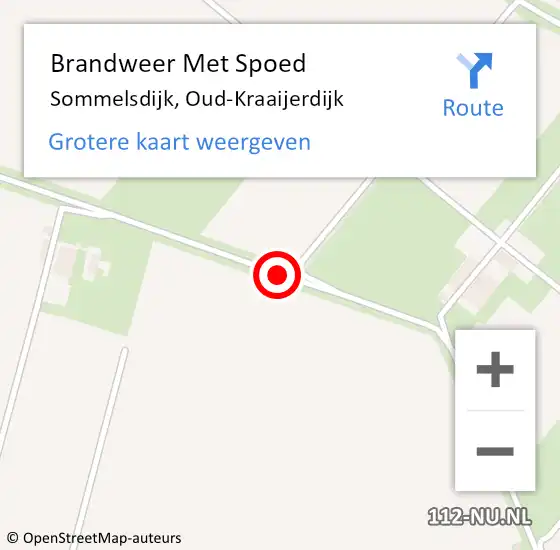 Locatie op kaart van de 112 melding: Brandweer Met Spoed Naar Sommelsdijk, Oud-Kraaijerdijk op 5 december 2013 17:39