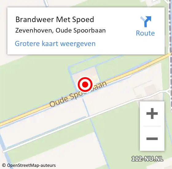 Locatie op kaart van de 112 melding: Brandweer Met Spoed Naar Zevenhoven, Oude Spoorbaan op 5 december 2013 18:15