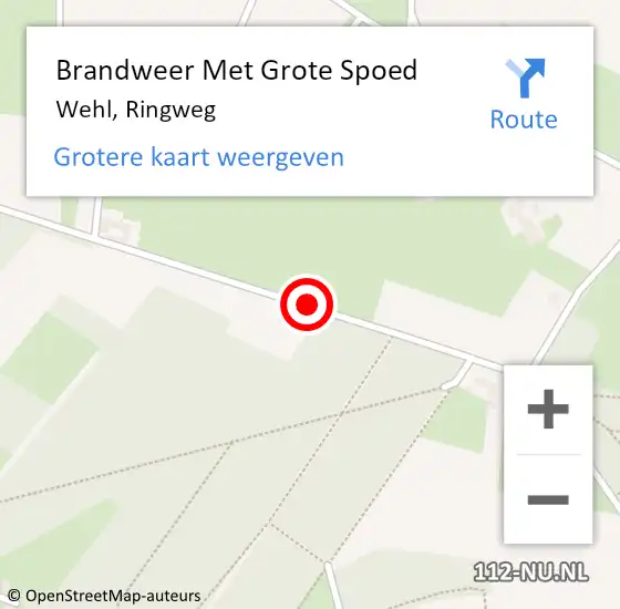 Locatie op kaart van de 112 melding: Brandweer Met Grote Spoed Naar Wehl, Ringweg op 5 december 2013 18:44