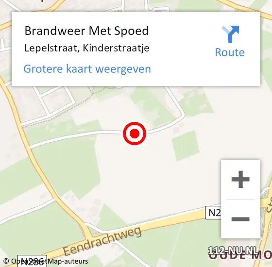 Locatie op kaart van de 112 melding: Brandweer Met Spoed Naar Lepelstraat, Kinderstraatje op 5 december 2013 18:47