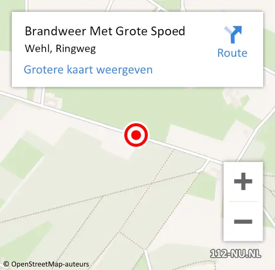 Locatie op kaart van de 112 melding: Brandweer Met Grote Spoed Naar Wehl, Ringweg op 5 december 2013 18:52