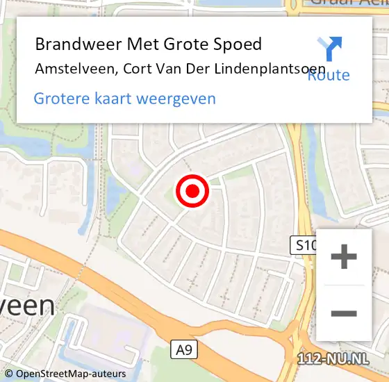 Locatie op kaart van de 112 melding: Brandweer Met Grote Spoed Naar Amstelveen, Cort Van Der Lindenplantsoen op 11 februari 2016 19:35