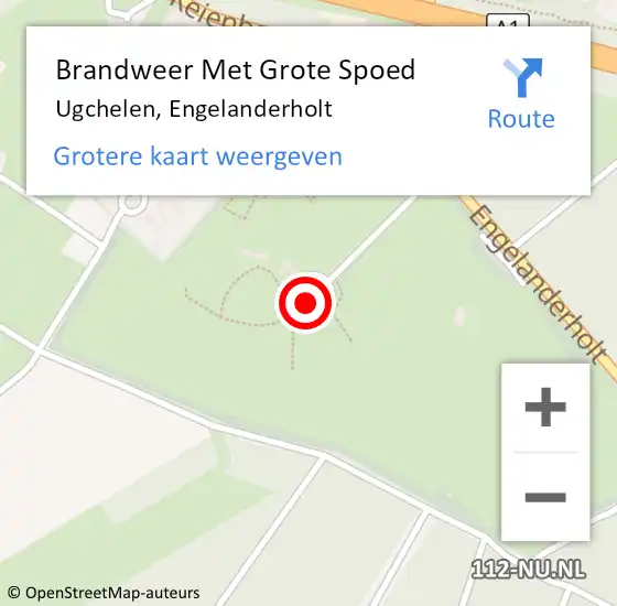 Locatie op kaart van de 112 melding: Brandweer Met Grote Spoed Naar Ugchelen, Engelanderholt op 12 februari 2016 17:14