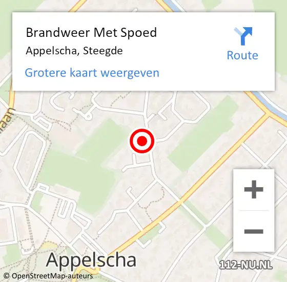 Locatie op kaart van de 112 melding: Brandweer Met Spoed Naar Appelscha, Steegde op 13 februari 2016 09:06