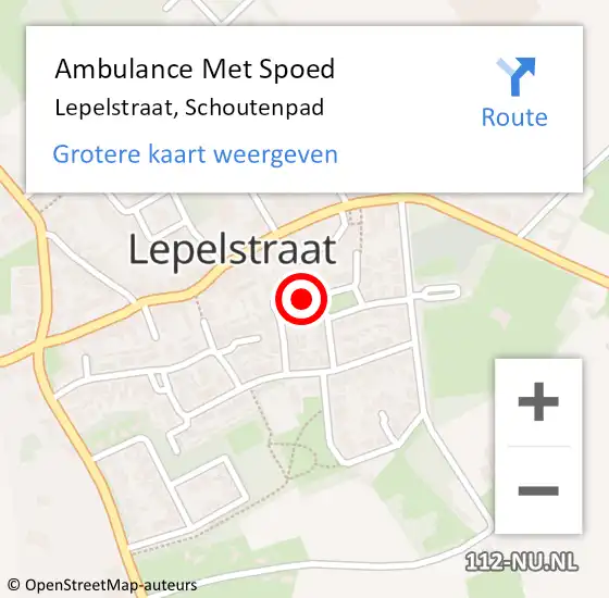 Locatie op kaart van de 112 melding: Ambulance Met Spoed Naar Lepelstraat, Schoutenpad op 13 februari 2016 18:50