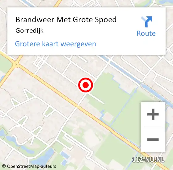 Locatie op kaart van de 112 melding: Brandweer Met Grote Spoed Naar Gorredijk op 13 februari 2016 21:56