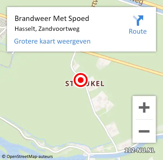 Locatie op kaart van de 112 melding: Brandweer Met Spoed Naar Hasselt, Zandvoortweg op 6 december 2013 01:54