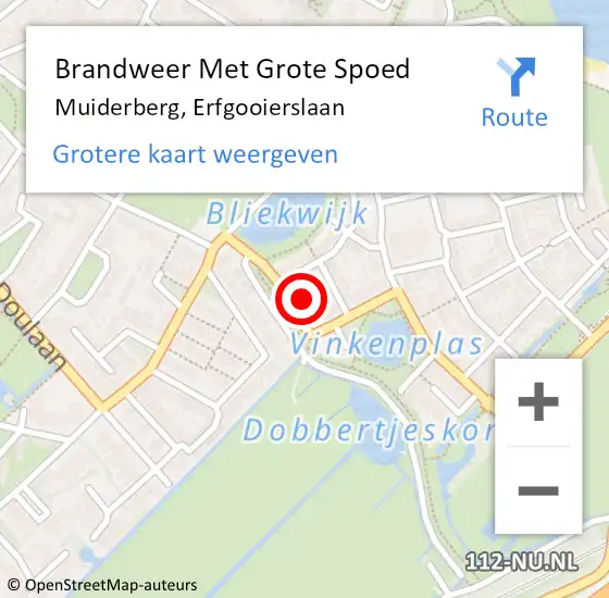 Locatie op kaart van de 112 melding: Brandweer Met Grote Spoed Naar Muiderberg, Erfgooierslaan op 6 december 2013 03:01