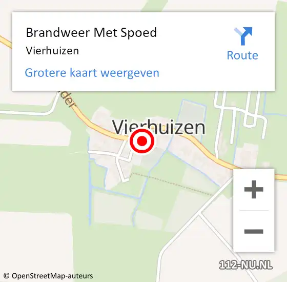Locatie op kaart van de 112 melding: Brandweer Met Spoed Naar Vierhuizen op 6 september 2013 13:27