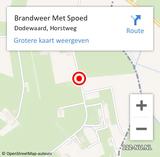 Locatie op kaart van de 112 melding: Brandweer Met Spoed Naar Dodewaard, Horstweg op 6 december 2013 05:13