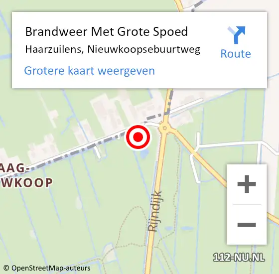 Locatie op kaart van de 112 melding: Brandweer Met Grote Spoed Naar Haarzuilens, Nieuwkoopsebuurtweg op 16 februari 2016 17:49