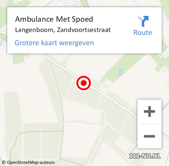 Locatie op kaart van de 112 melding: Ambulance Met Spoed Naar Langenboom, Zandvoortsestraat op 18 februari 2016 13:40