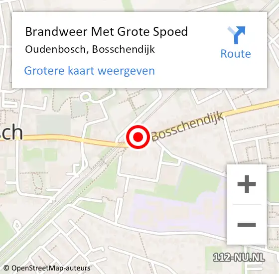 Locatie op kaart van de 112 melding: Brandweer Met Grote Spoed Naar Oudenbosch, Bosschendijk op 18 februari 2016 15:49