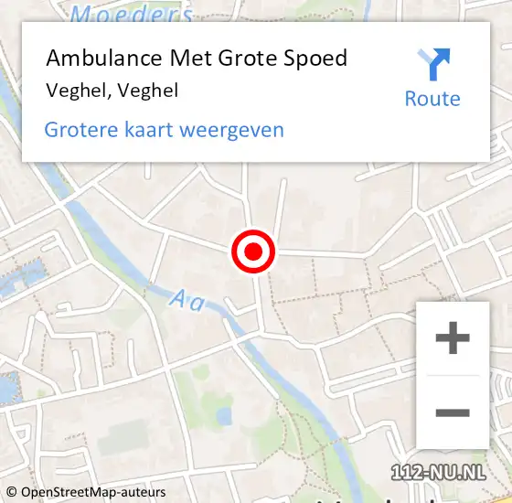 Locatie op kaart van de 112 melding: Ambulance Met Grote Spoed Naar Veghel, Clercxstraat op 20 februari 2016 21:52
