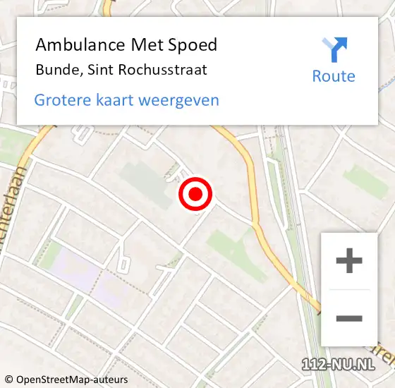 Locatie op kaart van de 112 melding: Ambulance Met Spoed Naar Bunde, Sint Rochusstraat op 6 december 2013 15:54