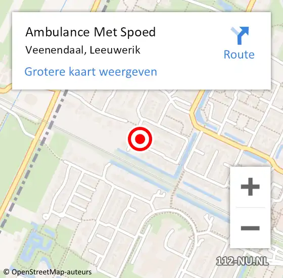 Locatie op kaart van de 112 melding: Ambulance Met Spoed Naar Veenendaal, Leeuwerik op 24 februari 2016 07:50