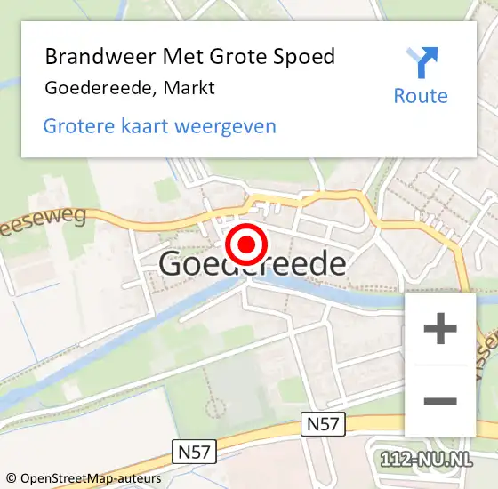 Locatie op kaart van de 112 melding: Brandweer Met Grote Spoed Naar Goedereede, Markt op 24 februari 2016 15:59