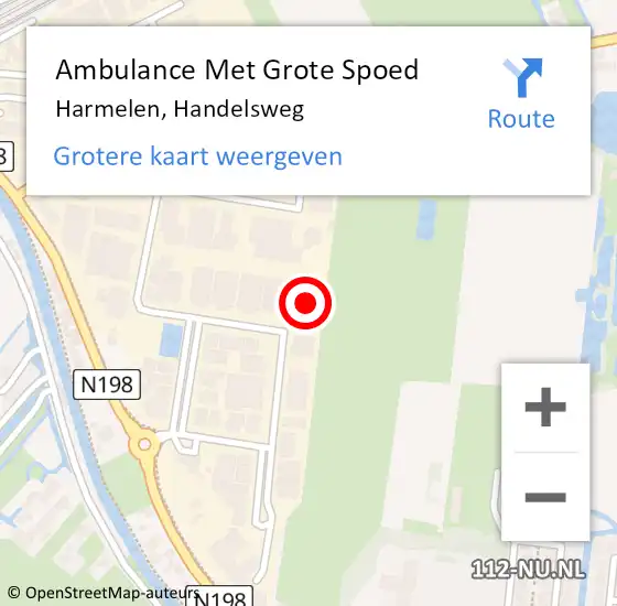 Locatie op kaart van de 112 melding: Ambulance Met Grote Spoed Naar Harmelen, Handelsweg op 25 februari 2016 11:40