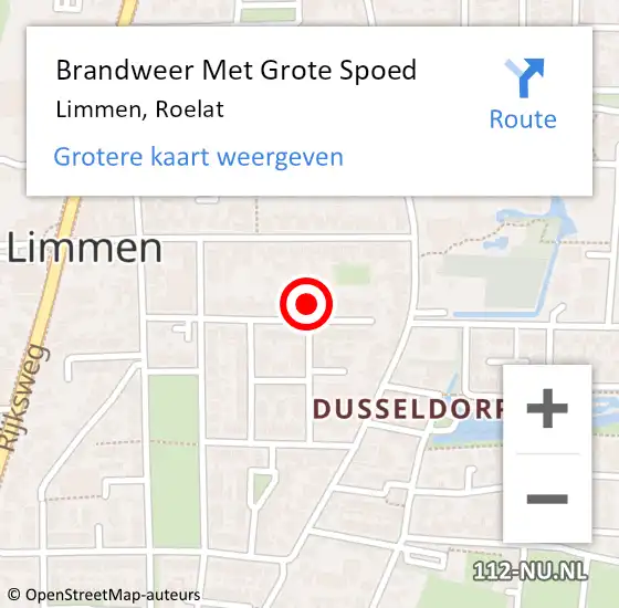 Locatie op kaart van de 112 melding: Brandweer Met Grote Spoed Naar Limmen, Roelat op 6 december 2013 22:52