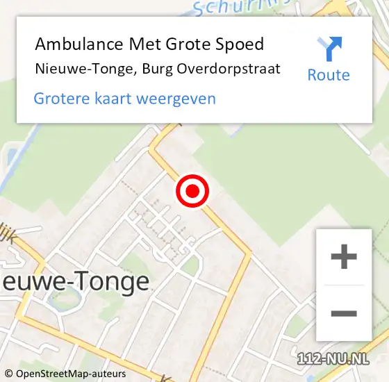 Locatie op kaart van de 112 melding: Ambulance Met Grote Spoed Naar Nieuwe-Tonge, Burg Overdorpstraat op 6 december 2013 23:52