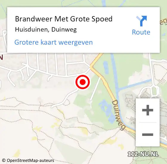 Locatie op kaart van de 112 melding: Brandweer Met Grote Spoed Naar Huisduinen, Duinweg op 26 februari 2016 09:49