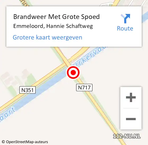 Locatie op kaart van de 112 melding: Brandweer Met Grote Spoed Naar Emmeloord, Hannie Schaftweg op 26 februari 2016 16:30