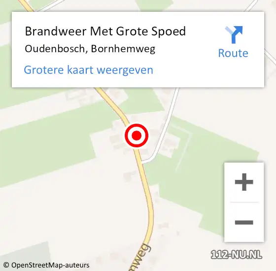 Locatie op kaart van de 112 melding: Brandweer Met Grote Spoed Naar Oudenbosch, Bornhemweg op 27 februari 2016 17:56