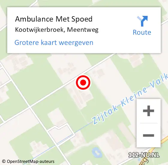 Locatie op kaart van de 112 melding: Ambulance Met Spoed Naar Kootwijkerbroek, Meentweg op 28 februari 2016 04:18