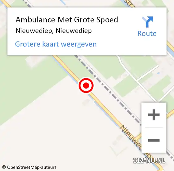 Locatie op kaart van de 112 melding: Ambulance Met Grote Spoed Naar Nieuwediep, Nieuwediep op 28 februari 2016 13:05