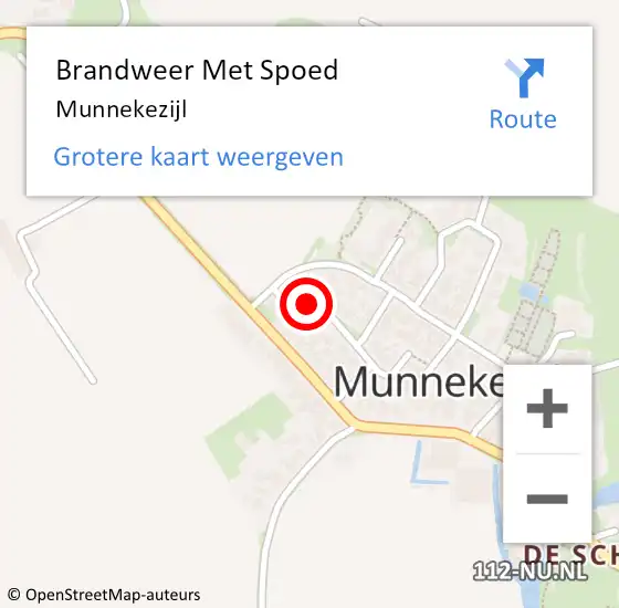 Locatie op kaart van de 112 melding: Brandweer Met Spoed Naar Munnekezijl op 28 februari 2016 20:13