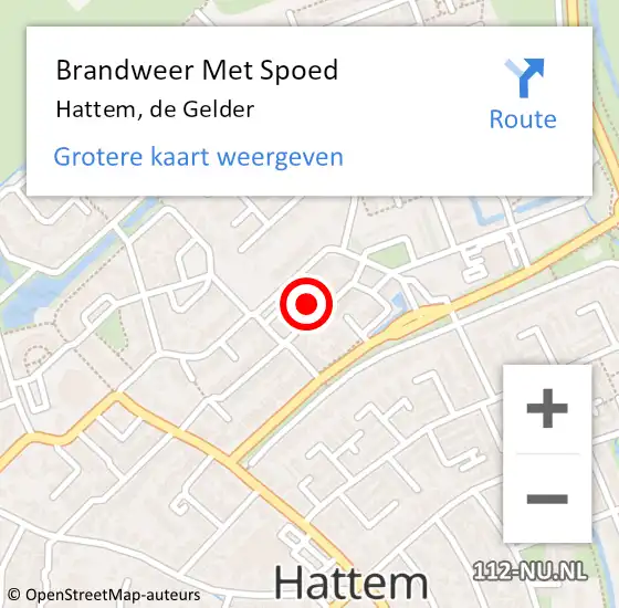 Locatie op kaart van de 112 melding: Brandweer Met Spoed Naar Hattem, de Gelder op 29 februari 2016 00:00