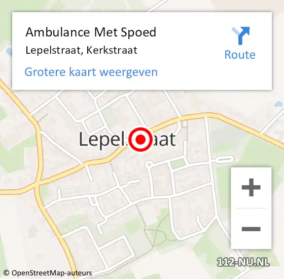 Locatie op kaart van de 112 melding: Ambulance Met Spoed Naar Lepelstraat, Kerkstraat op 29 februari 2016 07:20